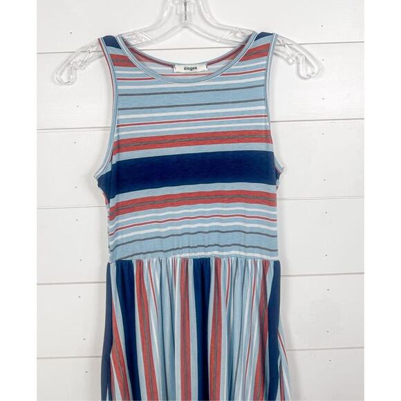 New Eloges Women's Sleeveless Striped Knit Pullover Tank Dress Multicolor Small - Picture 2 of 12